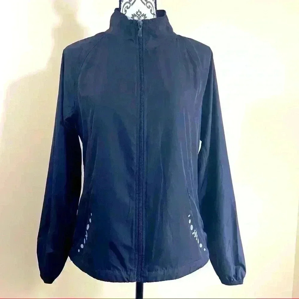 Kyodan Solid Black Full Zip Lightweight Jacket - image 1